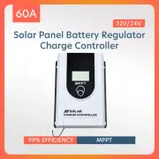 12V/24V Solar Panel Battery Regulator 60A MPPT Charge Controller Auto LCD