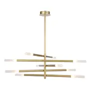 Pinsk Ten Light Golden Rod Contemporary Pendant