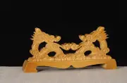 Wood Japanese Samurai Sword Stand Holder Katana Tanto Display Rack Dragon Carved