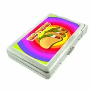 Taco Tuesday Em2 Cigarette Case with Built in Lighter Metal Wallet