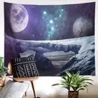 Purple Sky Star Meteorite 3D Wall Hang Cloth Tapestry Fabric Decorations Decor