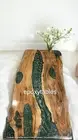 48"x24" Green Epoxy Resin Dining Table Top Console Bar Desk Furniture Home Decor
