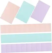 TEHAUX Notebook Inner Core 3 Books A5 Size 40 Pages Practical Notepad Paper Planner Binder Refills