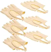 MOBUTOFU 3pairs Toe Stockings Stockings Low Liner Socks Toe Separator Socks Five Finger Liner Socks Toeless Socks Five Toe Socks Toe Topper Stockings Athletic Toe Topper Socks Foot Socks