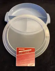 Vintage Super Seal MicroWave Store n'Serve 3 Section Divided Plate & Lid NEW