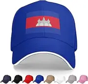 [Generic] National Emblem of Cambodia Baseball Cap Cambodian Trucker Dad Hat for Men Women Outdoor Sport Running