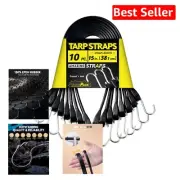 Versatile 15'' Bungee Straps - 50 Pack, 176 lbs Load, Weatherproof & Adjustable