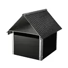 Sandleford SEAFORD POST MOUNTED LETTERBOX 205x270x230mm Newspaper Holder BLACK
