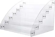 AUTSUPPL Transparent Lipstick Organizer Rack Lip Gloss Holder Display Stand for Nail Polish and Makeup Accessories Practical Design for Clean Countertops