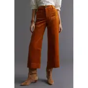 Anthropologie Colette Cropped Wide-Leg Pants Corduroy Edition 27