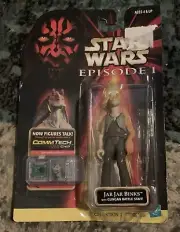 Star Wars Episode 1 Jar Jar Binks Action Figure Hasbro 1998 New Commtech chip