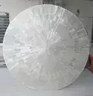 36" Round Selenite Coffee round Table Top Natural GemStones Handmade Decor
