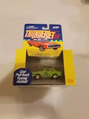 Johnny Lightning ThunderJet 500 Ford Fairlane #76 Green Pull Back Cars HO Scale