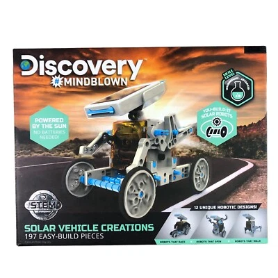 Discovery Mindblown STEM 12 Solar Robots in One - Creation Kit New Open Box Deal