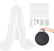 Fly Netting for Bed | Canopy Over Bed for Girls,Mesh Net for Bed, Canopy Reinforced Attachment Point for Survival Travel, Beach Backyard, Outdoor Hiking