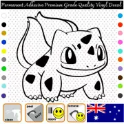 Pokemon Bulbasaur- Permanent Adhesive Vinyl Decal Sticker Car/Wall/Laptop/Window