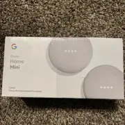 2-Pack Google HOME MINI Smart Speaker with Google Assistant Chalk NEW SEALED