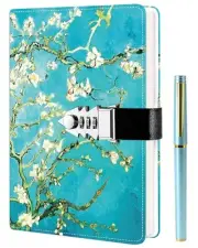 ZXHQ Diary with Lock for Girls Women, Lock Journal with Pen, A5 224 Pages Ref...