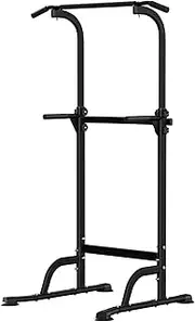 Pull Up Bar Station, Adjustable Heavy-Duty Pull Up Station 10 Positions, 330lbs Capacity, Freestanding Home Gym Equipment for Full Body Workouts Home Gym