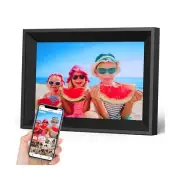 FRAMEO Digital Picture Frame 10.1 Euker WiFi Digital Photo Frames IPS Touch S...