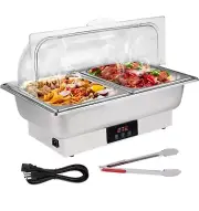Electric Roll Top Chef Chafing Dish Buffet Set 2 Pans Buffet Servers and Warmers