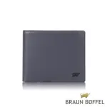 【BRAUN BUFFEL 德國小金牛】台灣總代理 路西奧 12卡中間翻透明窗短夾-深藍色/BF399-317-DB