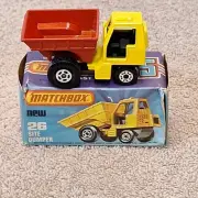 Lesney Matchbox Superfast #26 Site Dumper Red & Yellow 1978 NOS