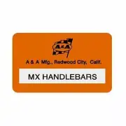 A&A - bar decal - orange - Old School BMX