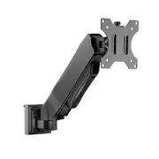 Brateck Slatwall Gas Spring Monitor Arm, Effortless Monitor Height Adjustment with Gas Spring, for 13'-27' Screen, Up to 6.5kg/Screen