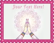 Namaste Decorated Hands Clasped - Edible Cake Topper or Cupcake Topper