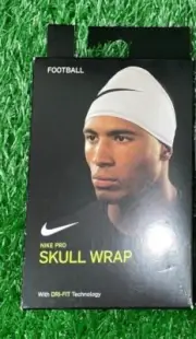 Nike Pro Dri-Fit 4.0 Head Skull Wrap White New With Tags Football Running Cap