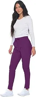 [Monarch Uniforms] Womens Scrub Pants Maximum Stretch Taper Leg Scrub Bottoms for Women