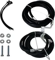SUB6050 Rear AC Line Kit, Direct Fit Compatible with Cadillac Escalade ESV/Chevy Suburban/GMC Yukon XL 2000-2006, High Pressure A/C Hose Set, Stainless Steel and Rubber