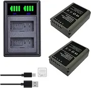 for Olympus BLN-1 BLN1 Batteries + Dual LED USB Charger OM-D E-M1 E-M5 Mark II Pen-F E-P5 EM1 EM5 PENF EP5