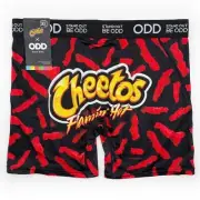 Odd Sox Flamin Hot Cheetos Boxer Briefs Mens XL Underwear Black Orange Fun Gift
