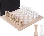 Marble Chess Set 15 Inches Verona and White Handmade Chess Sets for Adults - Travel Chess Set for 2 Player Games - 1 Chess Board & 34 Chess Pieces Including 2 Extra Queens