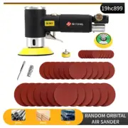 30PCS 1" 2" 3" Mini Air Random Sander Orbital Car Polisher Buffer For Auto Body