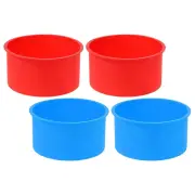 4 Pcs Silicone Pie Baking Pans Inch Bakeware Home Mold Cake