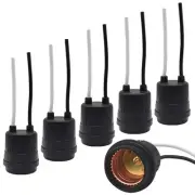 New orange heart Waterproof Lamp Socket, 6 Pack Black Pigtail Lamp Holder Soc...