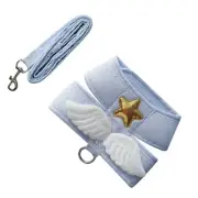 Light Blue XXL(4-6kg)Cat Harness Leash Adjustable 4 Season Cute Angel Wings