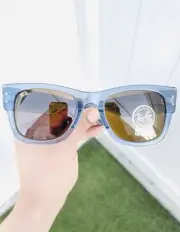 Ray Ban Mega Wayfarer RB0840S 0840 Blue Brown Lens Size 51/21 Case Included NWT