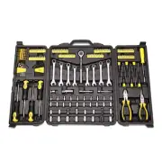 220Pcs Vehicle Repair Durable Drop Forged Steel Tool Kit Metric Sockets+Wrenches