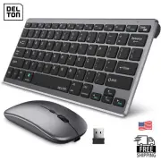 Delton N35 Portable/Travel/Small Wireless Keyboard and Mouse Combo - Silver