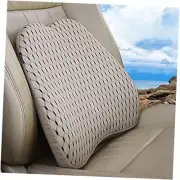 Memory Foam car Lumbar Support Pillow - Memory Foam Back Cushion - Used Beige