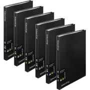 Colourhide Display Book 40 Pockets Sleeves A4 Black Pack 6