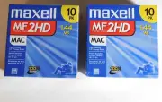 New Sealed Maxell 10 packs MF 2HD 1.44 MB 3.5 Inch HD Floppy Disks MAC - 2 boxes