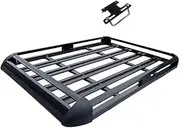 130/140x100CM Car Roof Cargo Carrier Basket,Compatible with SUV, Van, Truck(Black 130X100CM)