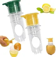 2025 New Screw-Top Lemon Squeezer, Manual Juice Extractor with Built-In Filter Orange Citrus Press, Spout & Corer for Cocktails Drinks (Mixed)