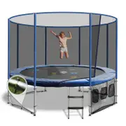 OZ Trampolines Summit Round 10 Ft. Above Ground Trampoline - Blue