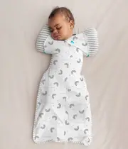 [Swaddle Up™ Transition Bag] White Rainbow Dream •Original Cotton